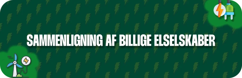 Sammenligning af elpriser hos de billigste elselskaber